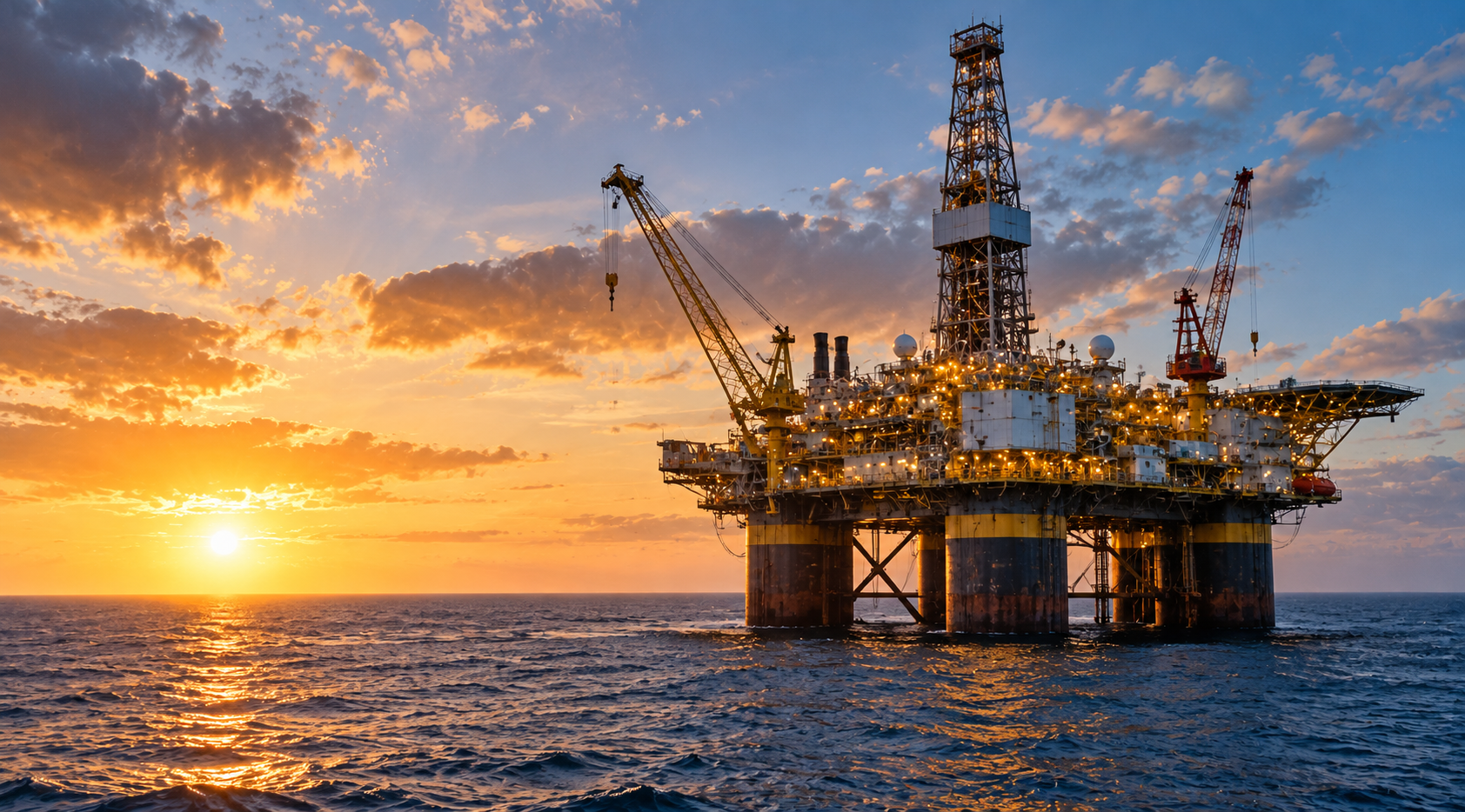 superyacht-training-academy-stcw-course-in-cape-town-oil-rig-at-sunset